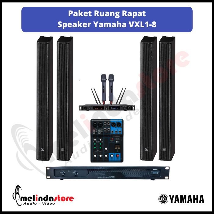 Paket Sound System Masjid Indoor Speaker Yamaha VXL1-8 | 4 Speaker